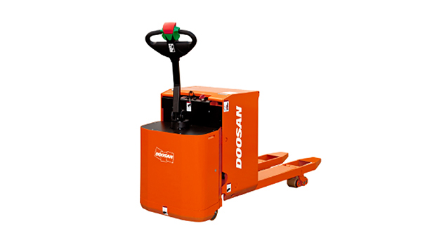 Walikie pallet truck LEDH Left front view